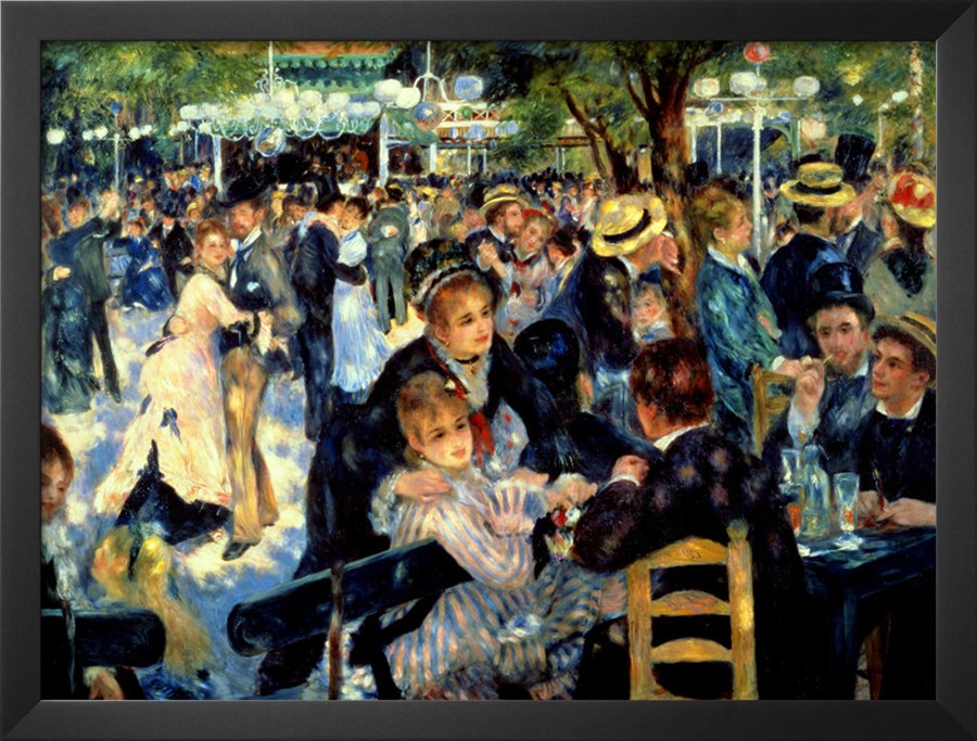 Ball at the Moulin De La Galette, 1876 - Pierre-Auguste Renoir painting on canvas